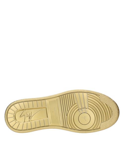 Sneakers Talogo in pelle e tessuto GIUSEPPE ZANOTTI | RM30049-002 TALOGOBIANCO+ORO
